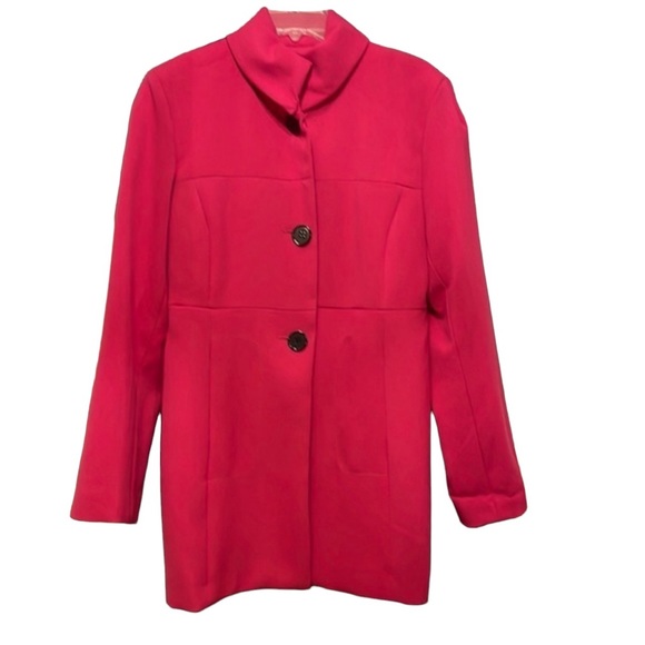 FOCUS 2000 Hot Pink Coat‎ Lined Spring Size 10 - Picture 1 of 5